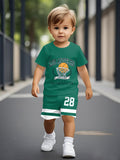 2026 New Sports Style Round Neck Short-sleeved Shorts Set Is Loose and Comfortable