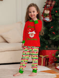 Family Matching Snowman Snowflake Letter Cartoon Christmas Printed Loungewear Pajamas