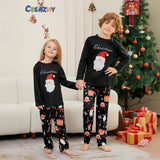 Family Matching Santa Claus Letter Deer Christmas Parent-child Loungewear Pajamas