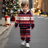 Autumn New Comfortable Casual Boys' Animal-patterned Hooded Sweatshirt and Long Pants