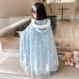 Kid Girl Princess Temperament  Frozen Elsa Long Sleeves Dresses