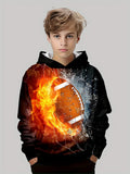 2-12T Kid Boys Long-sleeved Ball Print Leisure Sports Suit 2 Pcs Set