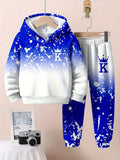 New Trendy Children's Fashion Casual Spider Hooded Sweatshirt Two-piece Set