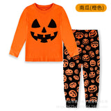 2-12T Kid Halloween Boys Glow Skeleton Pajamas 2 Pcs Set