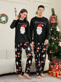 Family Matching Santa Claus Letter Deer Christmas Parent-child Loungewear Pajamas