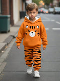 Autumn New Comfortable Casual Boys' Animal-patterned Hooded Sweatshirt and Long Pants