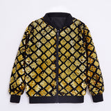 1-12T Kid Baby Boy Girl Plaid Sequined Performance Party Versatile Coats Jacket