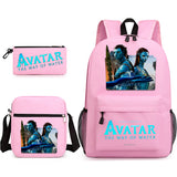 Avatar 2 Cartoon Backpack Primary School Students Schoolbags 3pcs Set