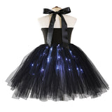 1-10T Kid Baby Girl Animal Glowing Princess Halloween Mesh Dresses