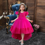 Kid Girls Wedding Trailing Performance Dresses