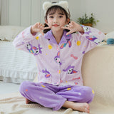 Kid Baby Boy Flannel Loungewear Autumn Winter Pajamas