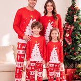 Family Matching Parent-child Warm  Fashion Casual Printing Pajamas