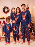 Family Matching Christmas Autumn Winter Parent-child Elk Contrasting Pajamas