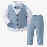 6M-8T Kid Baby Boys Spring Autumn Wedding Banquet 4 Pcs Set