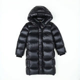 4-12T Kid Girl Cotton Down Black Gold Bread Jacket Cold-resistant Thickened Coats