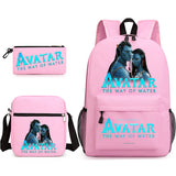 Avatar 2 Cartoon Backpack Primary School Students Schoolbags 3pcs Set