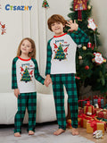 Family Matching Santa Claus Letters Christmas Parent-child Print Loungewear Pajamas