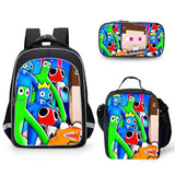 Kid3pcs Set Rainbow Friend Backpack Reflective Schoolbags