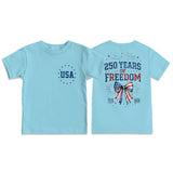Kid Boy Girl Crew Neck Top Fashion Comfortable Independence Day T-shirt