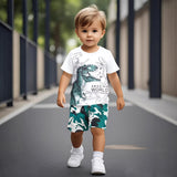 2026 New Sports Style Round Neck Short-sleeved Shorts Set Is Loose and Comfortable