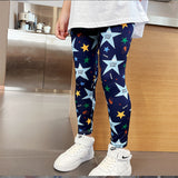 2-12T Kid Girl Autumn  Summer Nine-point Thin Pants Leggings