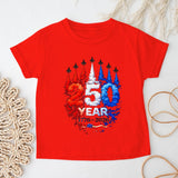 Kid Boy Girl USA Independence Day Fashion Short Sleeve T-Shirt Summer Top