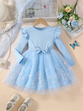 2-8T Kid Baby Girl Casual Mesh Puffy Princess Dresses