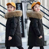 5-14T Kid Girls Cotton-padded Thickened Down Coats