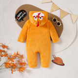 Baby Toddler Thanksgiving Autumn Cute Turkey Jumpsuit Rompers