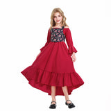 4-12T Kid Girls Medieval Victorian Renaissance Ruffle Dresses
