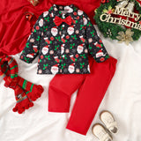 Kid Baby Boy Europe America Cute Christmas Autumn 2 Pcs Sets