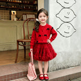 1-6T Kid Baby Girls Autumn Winter Princess Fluffy Suits 2 Pcs Set
