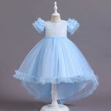 Kid Girl Piano Performance Birthday Fluffy Dresses