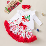 0-18M Baby Christmas Cute Long-sleeved 3 Pcs Set