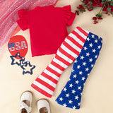 Baby Girl Summer Independence Day Star Flared 2 Pcs Set