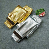 2-10T Kid Boy Girl Velvet Gold Silver Thickened Thermal Trousers Pants