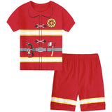 2-12T Kid Halloween Boys Glow Skeleton Pajamas 2 Pcs Set