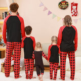 Family Matching Parent-child Christmas Loungewear Plaid  Printed Pajamas