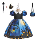 Halloween Dress Pumpkin Witch Cos Cartoon Dress Festival Costume