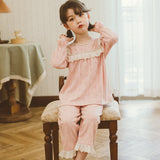 Kid Girl Autumn Thin Long-sleeved Loungewear Pajamas