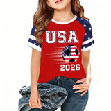 Kid Boy Girl USA Independence Day 250th Anniversary Short Sleeve T-Shirt Tops