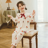 3-12T Kid Girls Spring Autumn Cotton  Long Sleeve Pajamas
