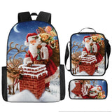 Kid Christmas Bacpack 3D Digital Printing Schoolbags