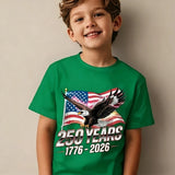 Kid Boy Girl US Free Eagle Printed Independence Day T-Shirts
