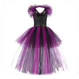 Sleeping Spell Costume Halloween Demon Witch Mesh Tutu Dress Dark Witch