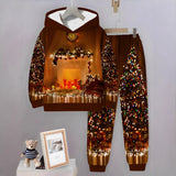 TEMU's New Christmas Children's Hooded Sweater Set 2 Pieces