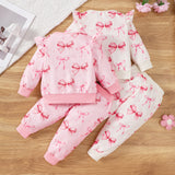 Baby Girl Cute Butterfly Print 2 Pcs Set Suit