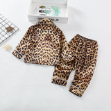 6M-4T Baby Girl Boy Long-sleeved Imitation Silk Pajamas
