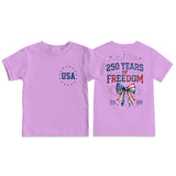 Kid Boy Girl Crew Neck Top Fashion Comfortable Independence Day T-shirt