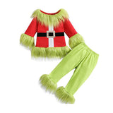 3-10T Kid Boy Grinch Christmas Cosplay Costumes